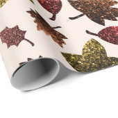 スパーク葉リー秋秋のキラキラ模様 ラッピングペーパー (ロールコーナー)