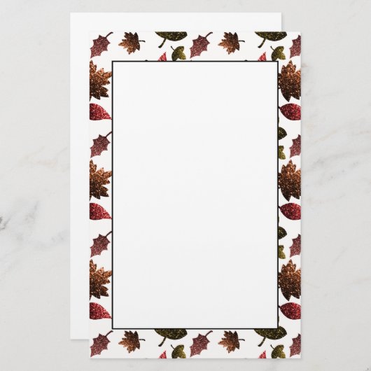 スパーク葉リー秋秋のキラキラ模様 便箋