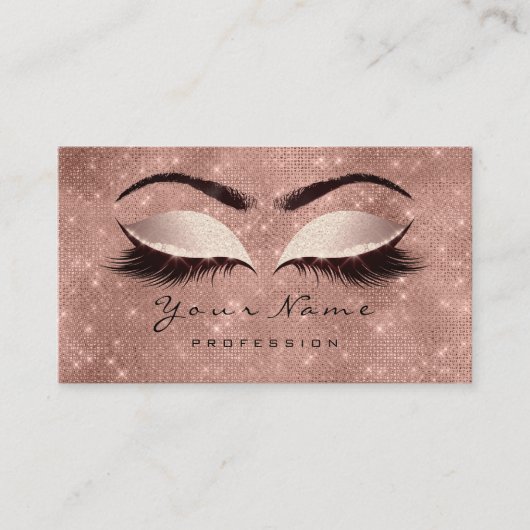 スパーク赤面グリッターメイクアップアーティストラッズエクステンション 名刺 (正面)