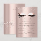 スパーク グリッター アイズ ローズゴールド  ブライダル スイート 16 招待状 (正面/裏面)