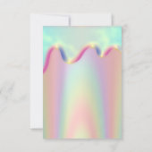 スパーク グリッター ドリップス ホログラフィック ブライダル スイート 16 招待状 (裏面)