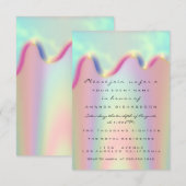 スパーク グリッター ドリップス ホログラフィック ブライダル スイート 16 招待状 (正面/裏面)