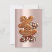 スパーク グリッター ドリップス ローズゴールド クリスマスイブ 招待状 (裏面)