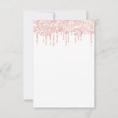 スパーク・グリッター・ドリップス ローズ ホワイト ブライダル スイート16 招待状 (裏面)