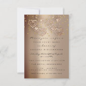 スパーク グリッター ドリップス ローズ マザーズデイ ティーパーティー 招待状 (正面)