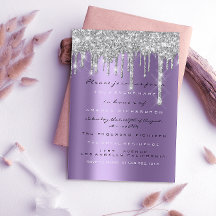 スパーク グリッター ドリップ シルバー パープル グレー ブライダル 16周年