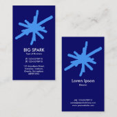 スパーク – ベビーブルー深いネイビー 名刺 (正面/裏面)