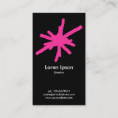 スパーク – ホットピンク（黒） 名刺 (裏面)