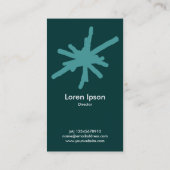 スパーク – 海グリーンDKティール（緑がかった色） 名刺 (裏面)