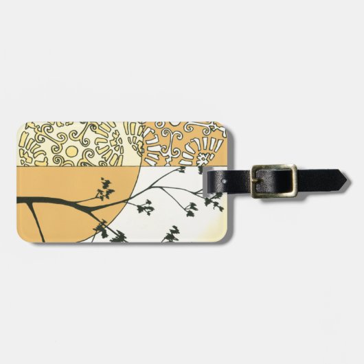 スパースツリーシルエットバイメガンミーガー ラゲッジタグ (正面横)