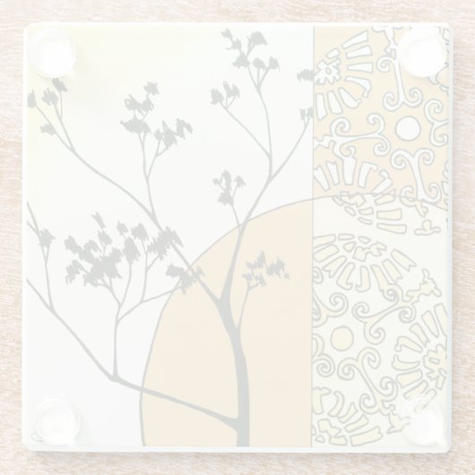 スパースツリーシルエットバイメーガンマイガー ガラスコースター (裏面)