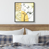 スパースツリーシルエットバイメーガンマイガー キャンバスプリント (インサイチュ (寝室))