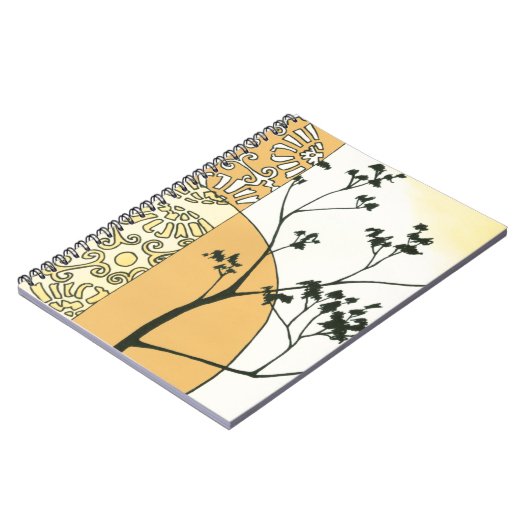 スパースツリーシルエットバイメーガンマイガー ノートブック (左側)