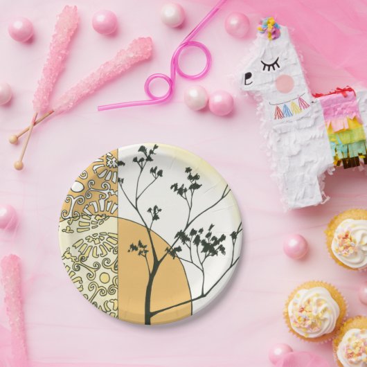 スパースツリーシルエットバイメーガンマイガー ペーパープレート (パーティー)