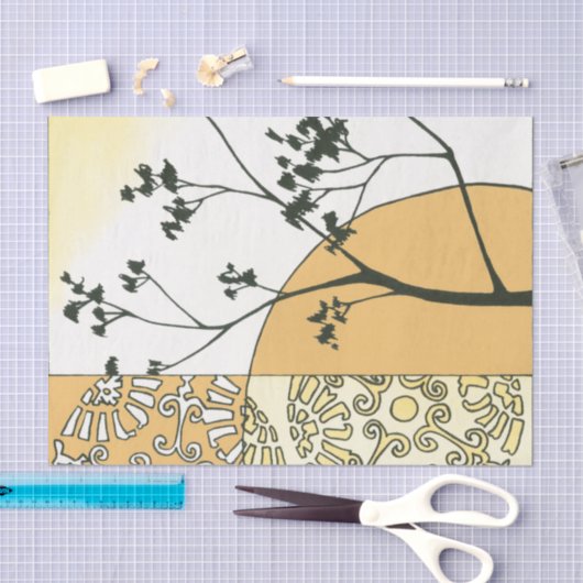 スパースツリーシルエットバイメーガンマイガー 薄葉紙 (クラフト)