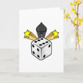 スパーズとスターポーカーのサイコロ カード (黄色い花)
