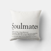 スパーソナライズされたールメイトの定義（白黒） クッション (裏面)