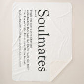 スパーソナライズされたールメイトの定義（白黒） シェルパブランケット (正面)