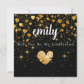 スパーッエレガントクが私のガールフレンドのカードになる サンキューカード (正面)