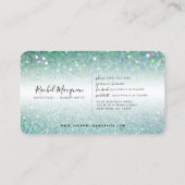 スパーッエレガントクティール(緑がかった色)グリーングリッター ロイヤリティカード (裏面)