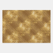 スパーッエレガントク金ゴールドホワイトグリーンクリスマス ラッピングペーパーシート (正面2)