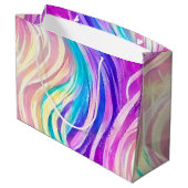 スパーッカラフルク渦巻形のパターン ラージペーパーバッグ (裏面アングル)