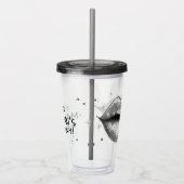 スパーッパーソナライズされたクシルバーラブリップアクリルタンブ アクリルタンブラー (右)