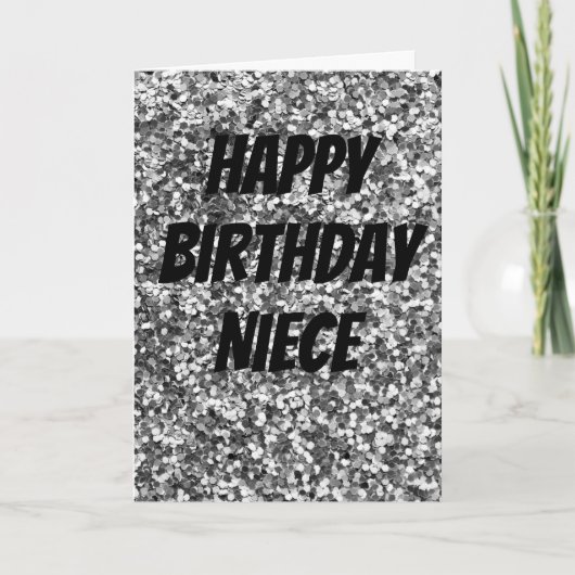 スパーッユニーククな姪の誕生日カード カード (正面)