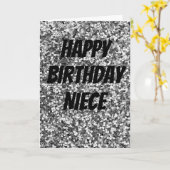 スパーッユニーククな姪の誕生日カード カード (黄色い花)