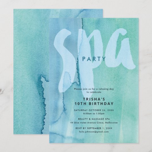 スパーティー 招待状 (正面/裏面)