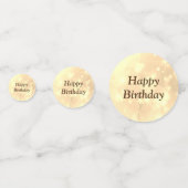 スパーパーソナライズされたクリー金ゴールドハッピー21歳の誕生日 コンフェッティ (裏面)