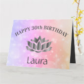 スパーパーソナライズされたクリー30歳の誕生日 カード (黄色い花)