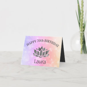スパーパーソナライズされたクリー70番目の誕生日カード カード