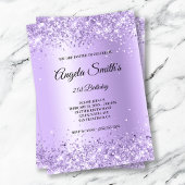 スパーフェイククリラベンダーグリッターパープルサテンフォイル 招待状