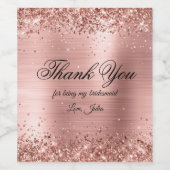 スパーフェイククリーバラ金ゴールドグリッターフォイルサンキュー ワインラベル (シングルラベル)