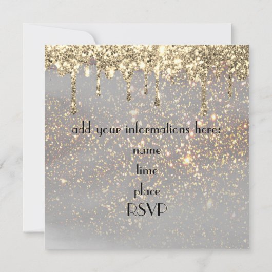 スパーフェイククル50歳の誕生日の招待状 招待状 (裏面)