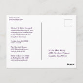 スパープルパープルハートトレンディーオールスクール卒業 ポストカード (裏面)