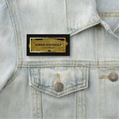 スパーモダンクファンシーリ金ゴールドグリッター矩形フレーム 名札 (インサイチュ)