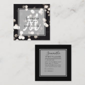 スパーモダンクルブラック&ホワイトイベントプランナースクアール スクエア名刺 (正面/裏面)