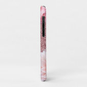 スパーモダンクル赤面ピンクイニシャルと名前グリッター Case-Mate iPhoneケース (裏面/左)