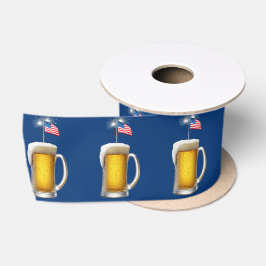 スパーラーを使った愛国的なビール サテンリボン