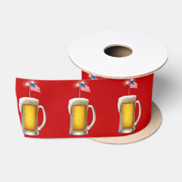 スパーラーを使った愛国的なビール サテンリボン