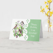 スパーローズドッグウッド水彩妻誕生日ガーデン カード (黄色い花)