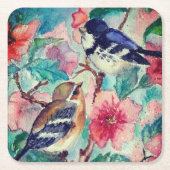 スパーローズ紙コースター春 スクエアペーパーコースター (正面)