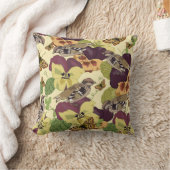 スパーローズ&パンジー – ヴィンテージ自然装飾用クッション クッション (ブランケット)