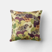 スパーローズ&パンジー – ヴィンテージ自然装飾用クッション クッション (裏面)