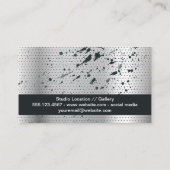 スパー絵を描タ | 穴あきメタル背景 名刺 (裏面)