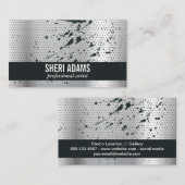 スパー絵を描タ | 穴あきメタル背景 名刺 (正面/裏面)