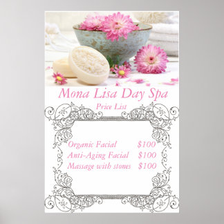 スパ価格表 ポスター