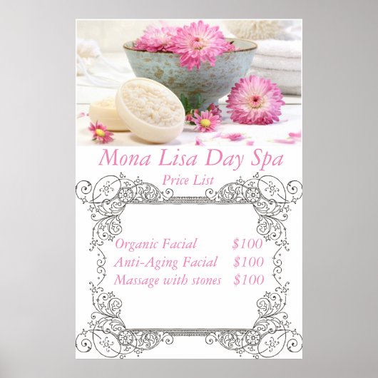 スパ価格表 ポスター (正面)